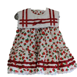 Martha's Miniatures We're Fussy Strawberry Dress